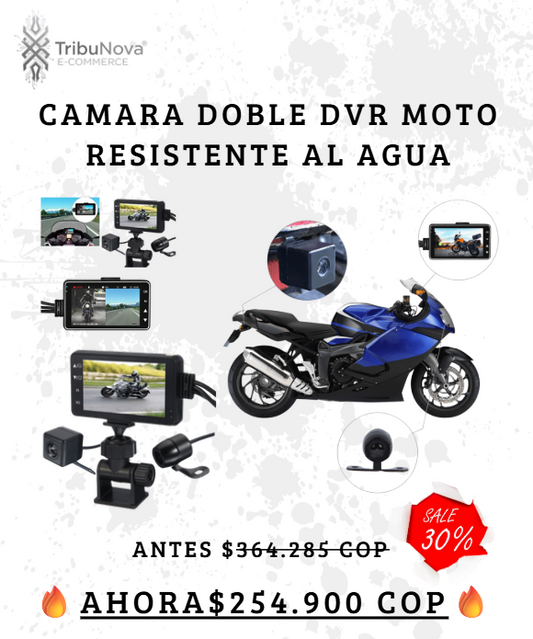 Cámara Doble DVR para Moto Resistente al agua